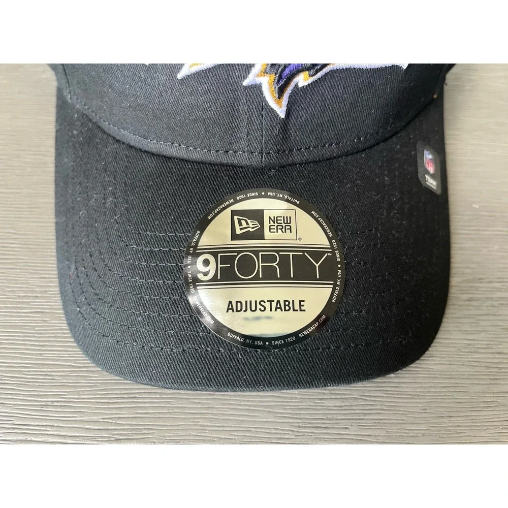 Baltimore Ravens New Era 9Forty Black Adjustable Snapback Hat Cap‎